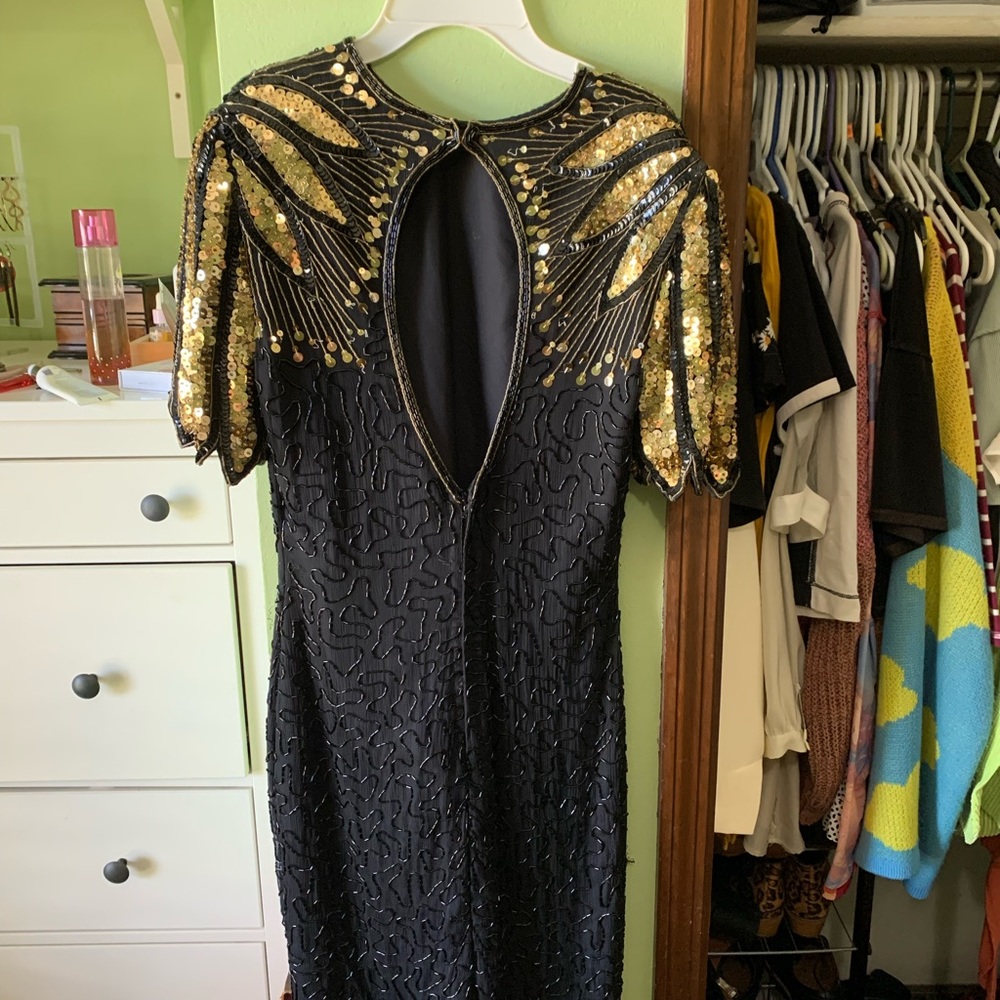 Vintage Laurence Kazan beaded dress